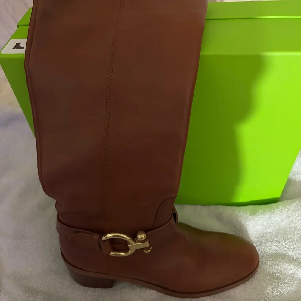 Brown Leather Women's Boots by Coach - Picture 2 of 7